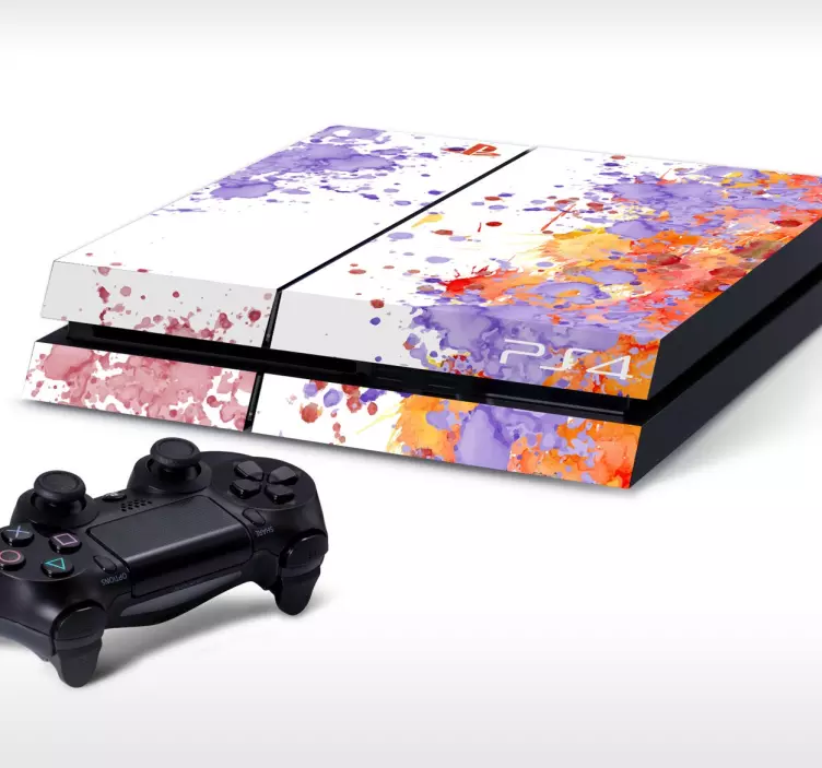 Multicolored paint splash design ps4 skin - TenStickers