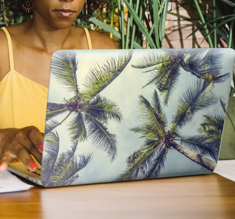 Palm Tree Motif laptop skin - TenStickers