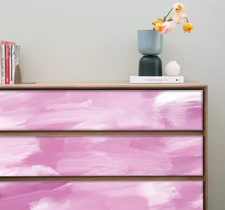 Pastel purple oil painting furniture  decal - TenStickers