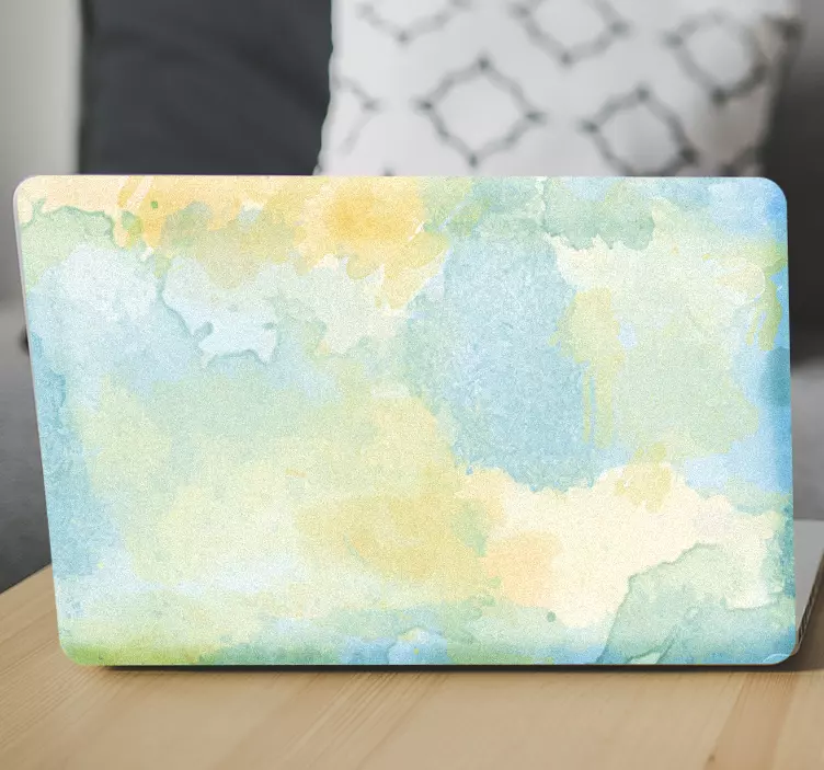 Pastel watercolor laptop sticker - TenStickers