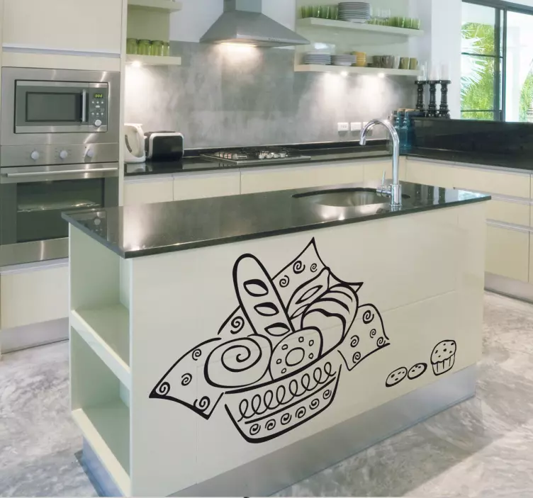 Pastry Basket Kitchen Decal - TenStickers