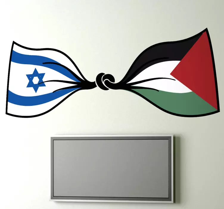 Peace Israel Palestine flag sticker - TenStickers