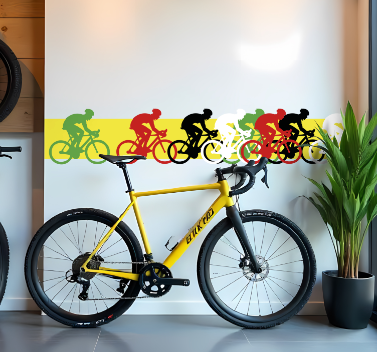 Peloton border cycling sticker - TenStickers