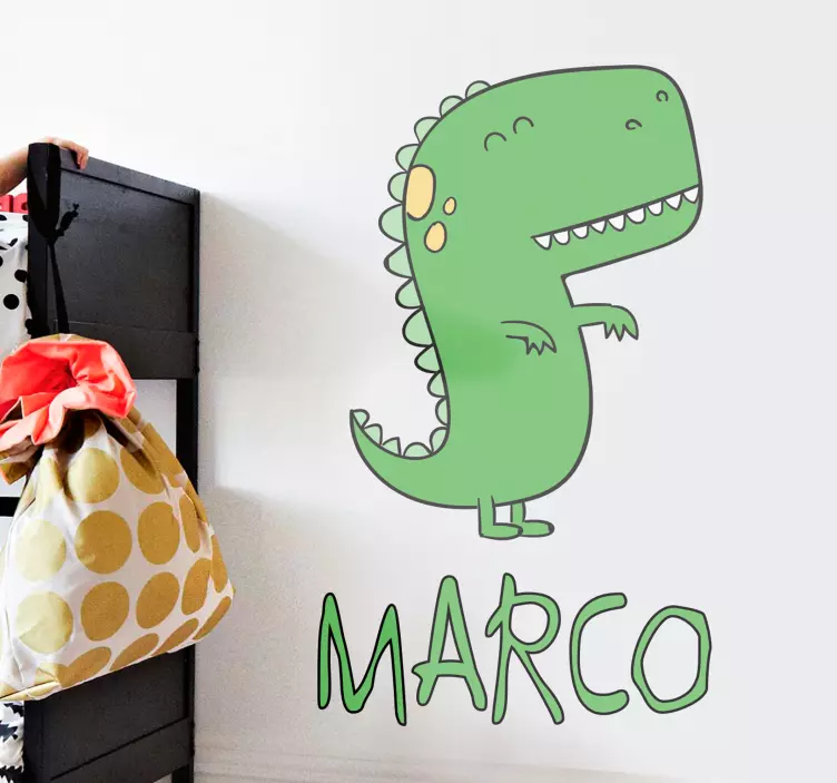 Personalised Dinosaur Name Wall Sticker - TenStickers