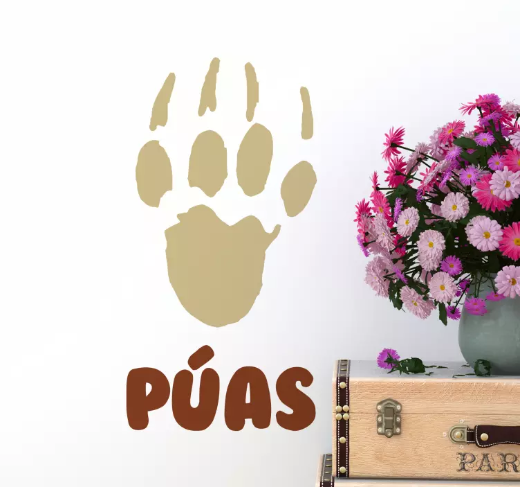 PERSONALIZED PAW PRINT DESIGN pet sticker - TenStickers