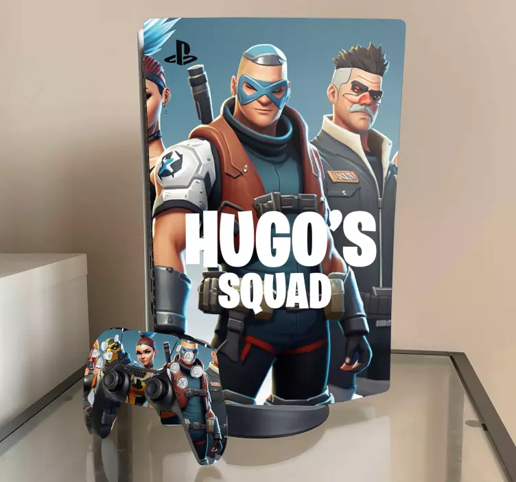 Personalized squad video game PS sticker - TenStickers