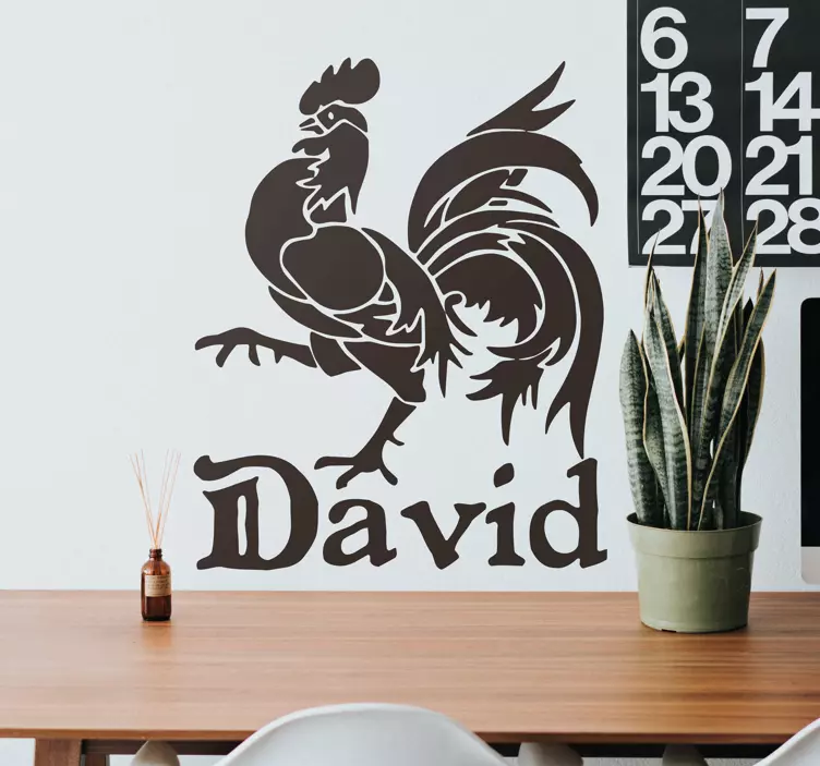 Personizable Wallonia Rooster Flag Sticker - TenStickers