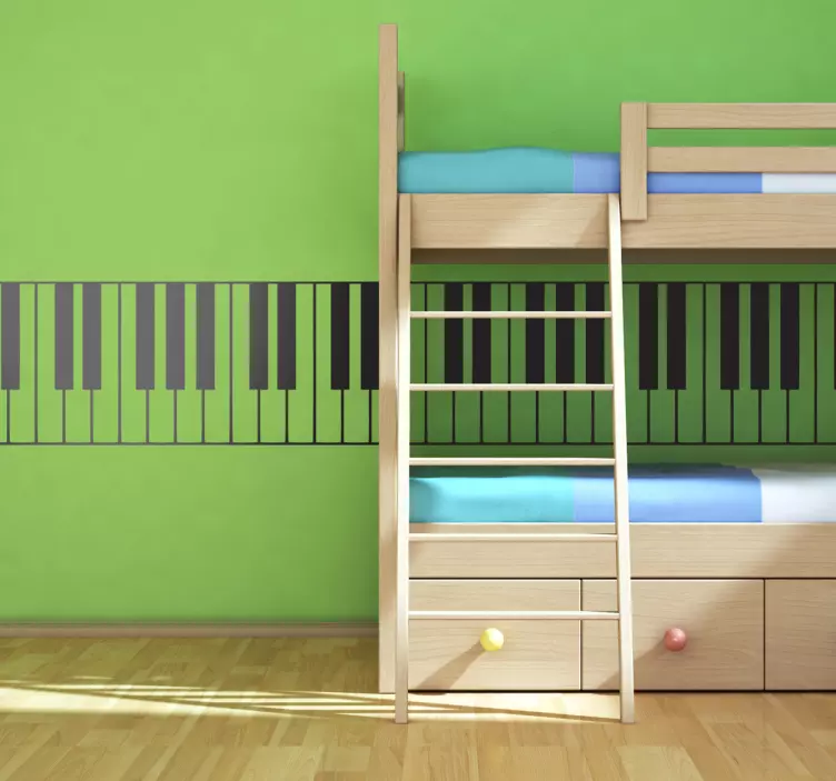 Piano Keyboard Wall Sticker - TenStickers