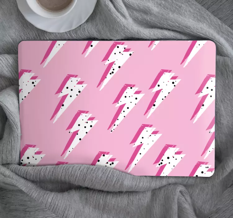 Pink lightning bolt laptop skins - TenStickers