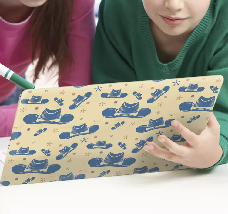 Cowboy hat pattern laptop skin - TenStickers