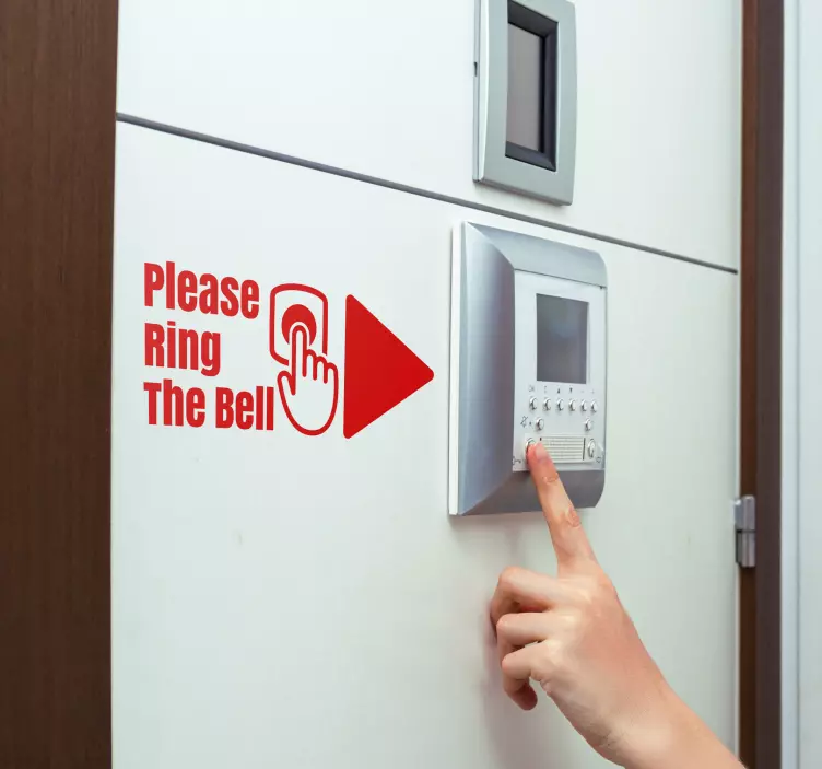 Please ring the bell. vinyl sign decal - TenStickers