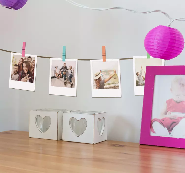 Polaroids Customisable Home Sticker - TenStickers
