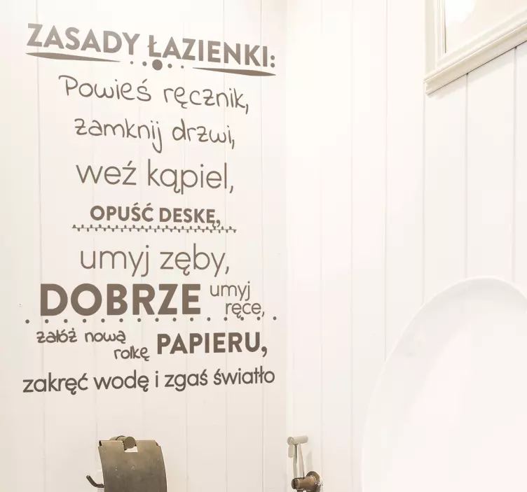 Polish bath standards wall sticker - TenStickers