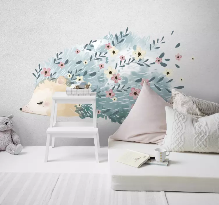 Porcupine art wall sticker - TenStickers