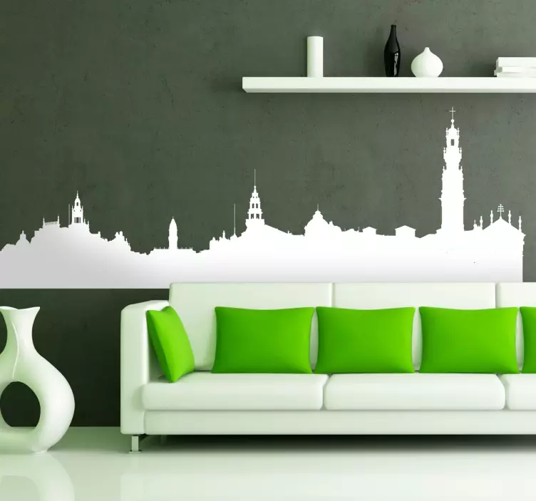Porto Skyline Sticker - TenStickers
