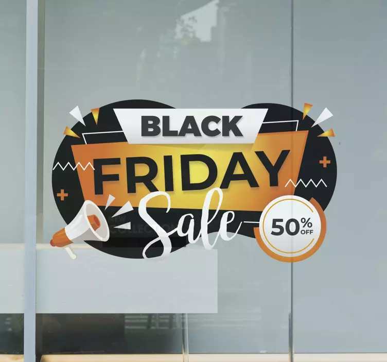 Promotional Sale Announcement Black Friday sticker - TenStickers
