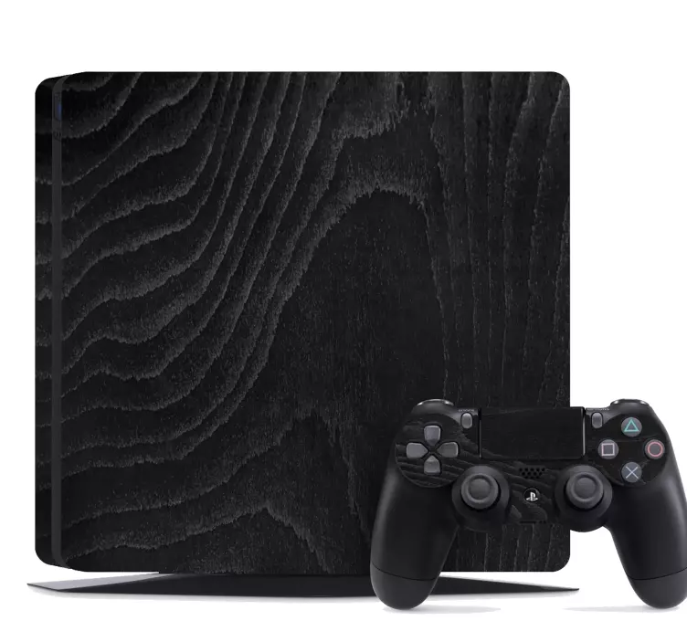 Black wood texture ps4 skin - TenStickers