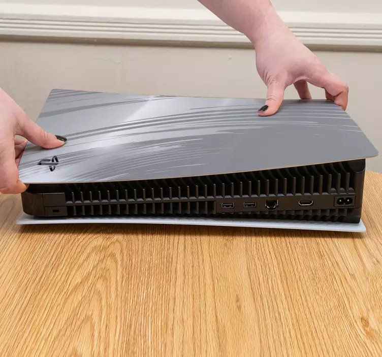 PS5 shining silver skin PS5 stickers - TenStickers