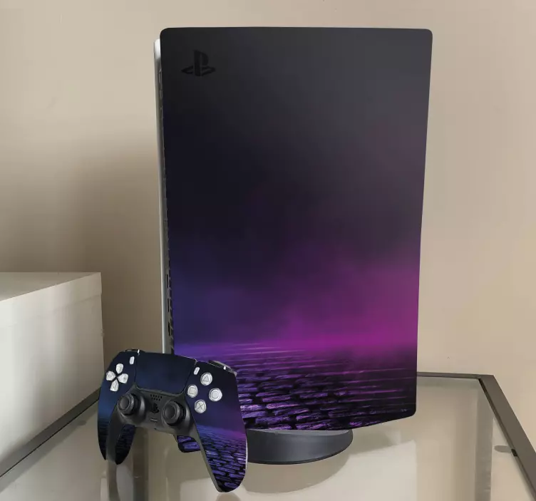 Purple dark street PS5 sticker - TenStickers
