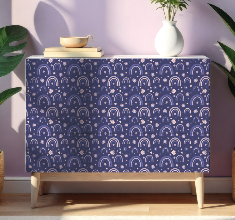 Purple rainbows furniture sticker - TenStickers