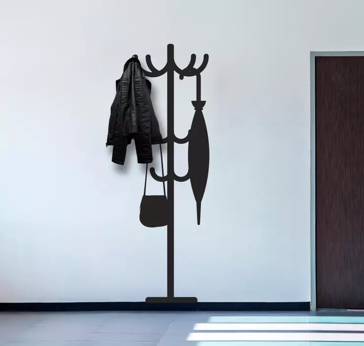 Purse and umbrella coat hanger stickers - TenStickers