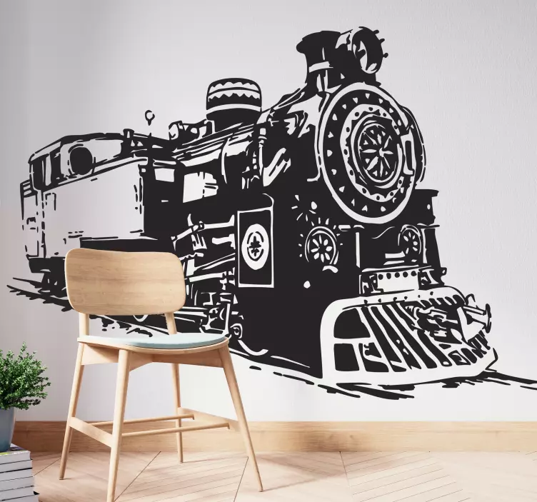 Railway Locomotive Decorative Sticker - TenStickers