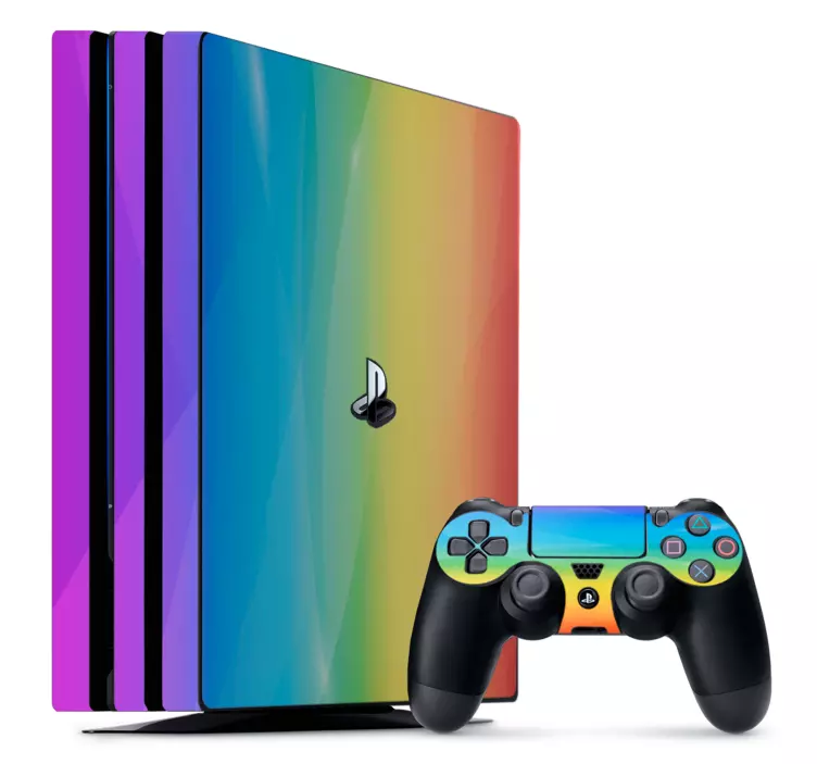 Colorful rainbow colors prints ps4 skin - TenStickers