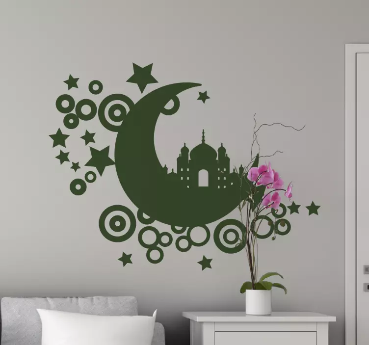 Ramadan Arabian moon Location sticker - TenStickers