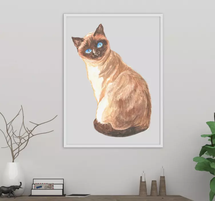 Realistic-cat wall sticker - TenStickers