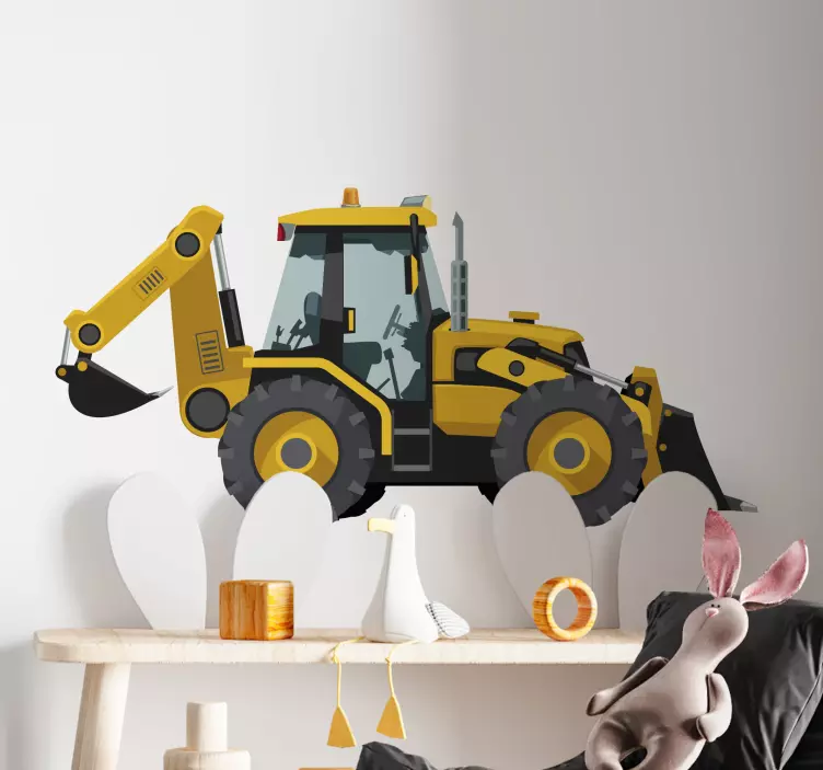 Realistic tractor children bedroom sticker - TenStickers