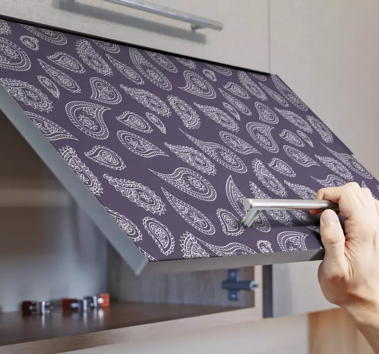 Retro paisley furniture sticker - TenStickers