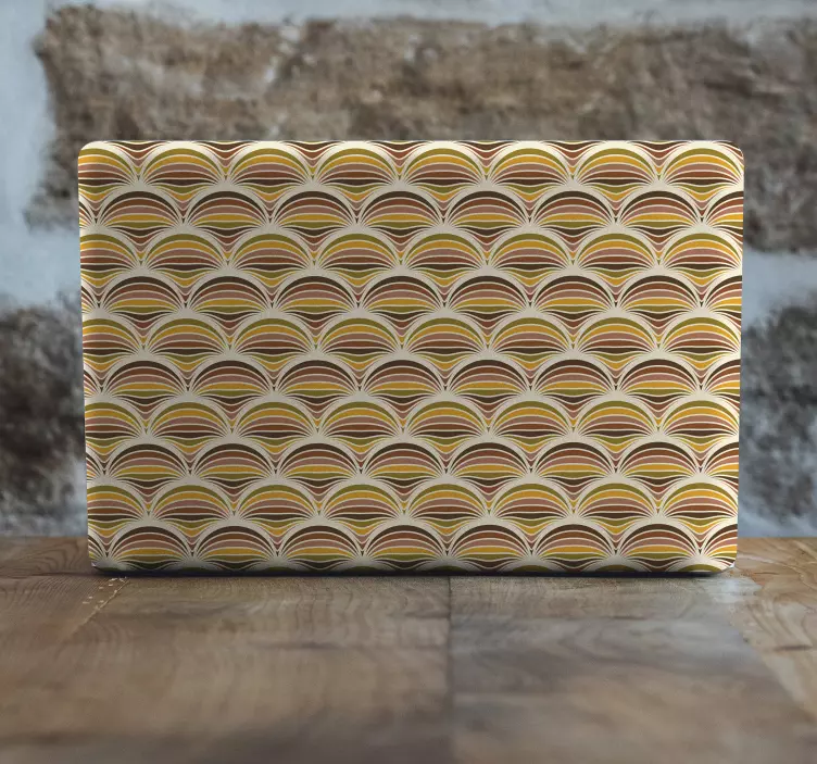Retro Wave Pattern laptop skin - TenStickers