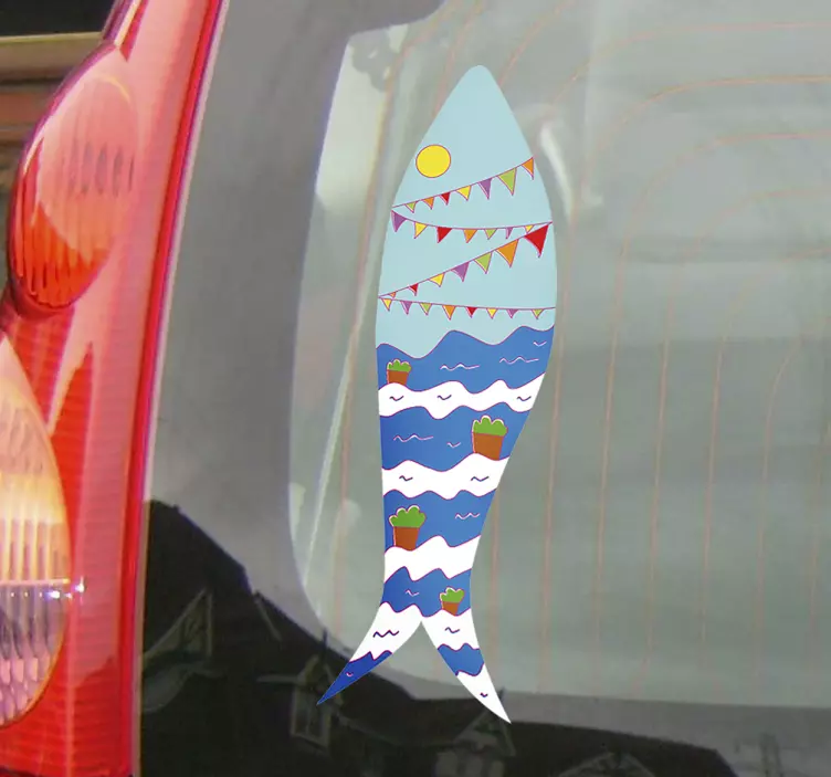 Sao Joao Fish Car Sticker - TenStickers