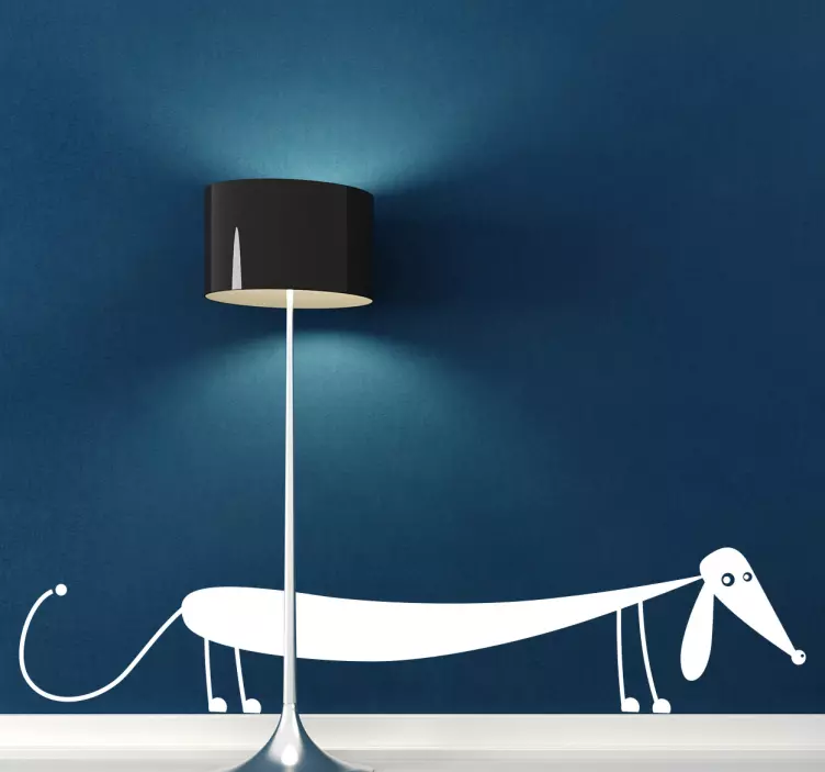 Funny cartoon sausage dog sticker - TenStickers