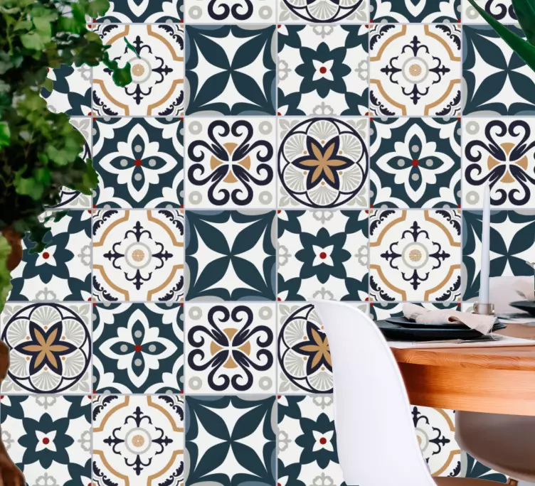 Set of Portuguese tiles wall sticker - TenStickers