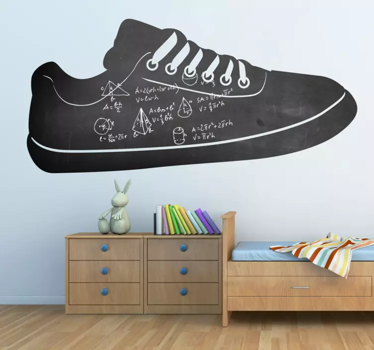 Shoe Silhouette Blackboard Sticker - TenStickers