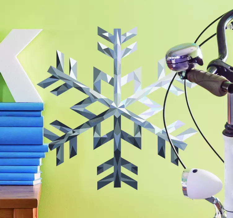 Silver Snowflake Wall Sticker - TenStickers