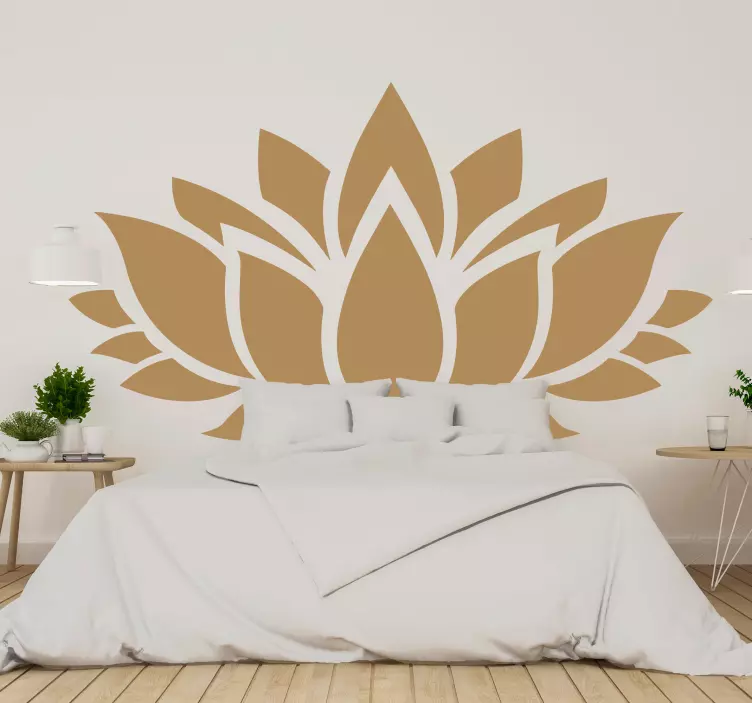 Simple Lotus flower wall sticker - TenStickers