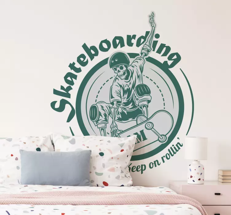 Skateboarding team symbol wall sticker - TenStickers