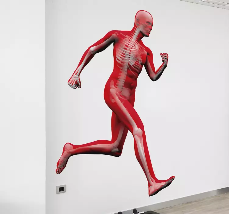 skeleton running wall decal - TenStickers