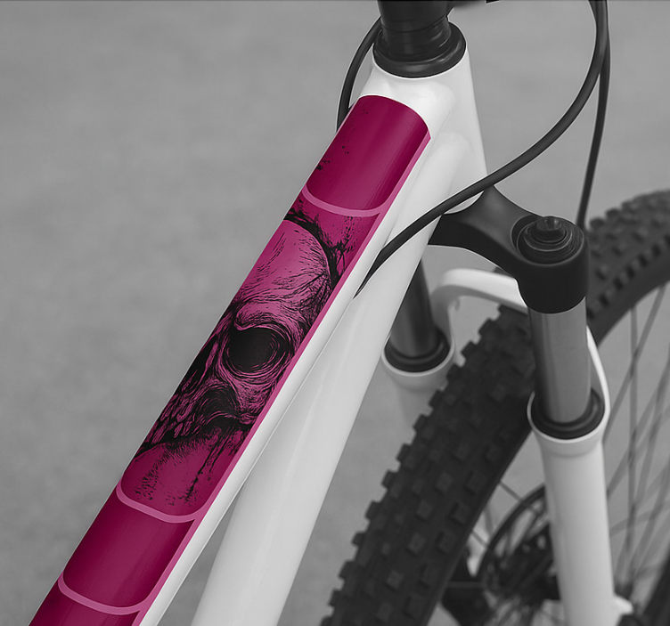 Sketch grunge skull bike sticker - TenStickers