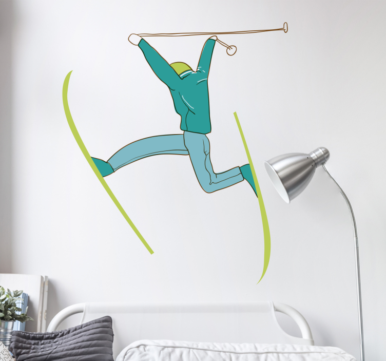 Ski sport wall vinyl sticker - TenStickers