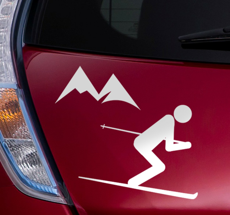 Skier Symbol Decorative Sticker - TenStickers