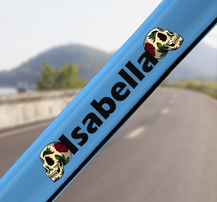 Customisable skull bike  illustration sticker - TenStickers