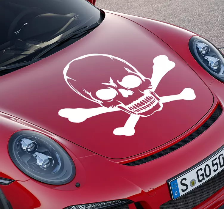 skull for car halloween sticker - TenStickers