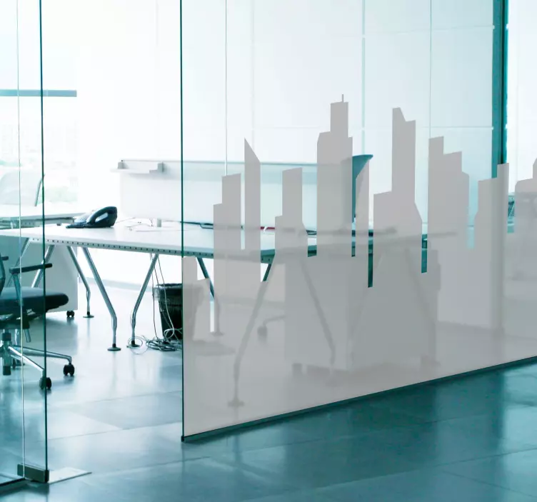  Skyline Offices cityscape decal - TenStickers