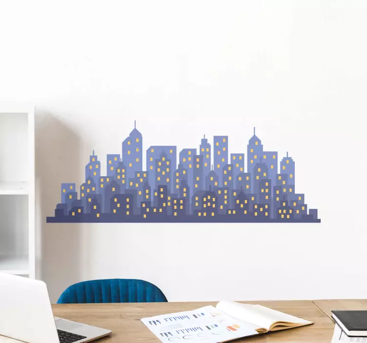 Skyscraper Skyline Home Office Stickers - TenStickers