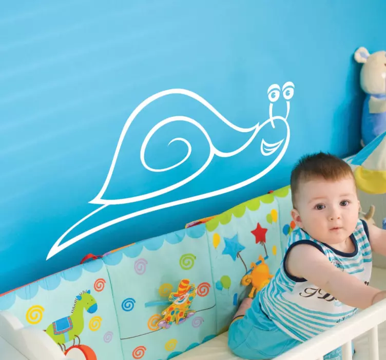 Smiling Snail Wall Sticker - TenStickers