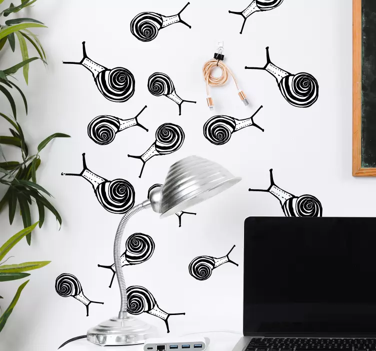 Snail set insect vinyl sticker - TenStickers