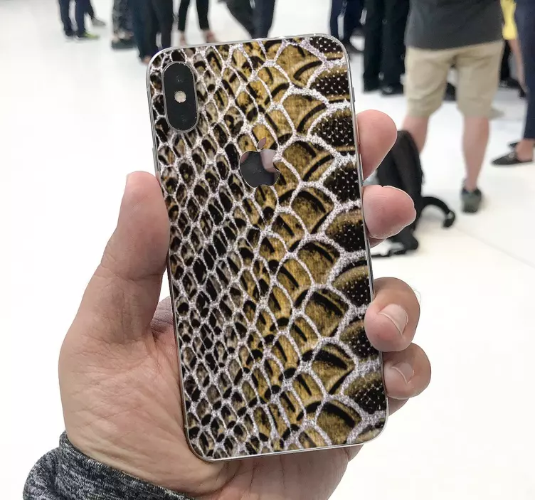 Snake Texture iPhone Sticker - TenStickers